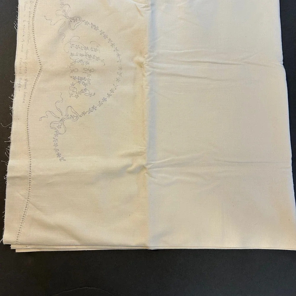 Vintage‎ His & Hers Stamped Pillow Tubing To Embroider 64x21 #1018 NOSWT